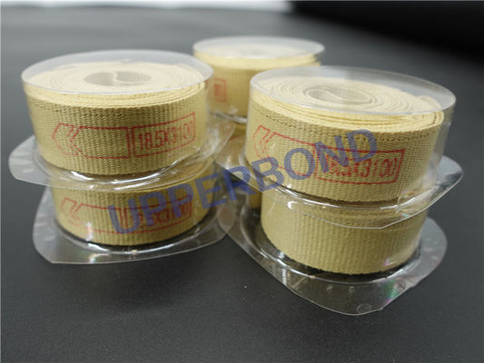เทปกาวสีเหลืองขนาด 18.5 * 3100 มม. สายพานลำเลียงยาสูบแบบยืดตัวขนาดเล็ก