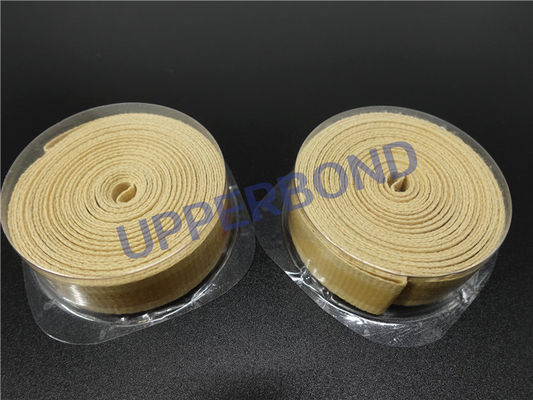 MK8 ชิ้นส่วนเครื่องจักรบุหรี่แบบกำหนดเอง Aramid Yellow Format Garniture Tape